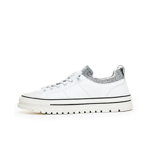 Wit Slip-resistant Low Top Скейтборд Кроссовки Мужские Белые