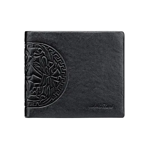 MashaLanti Кошелек из натуральной коровьей кожи стандартный мужской черный