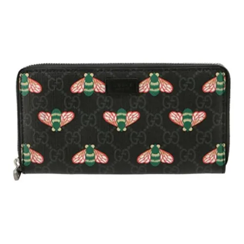 GUCCI Canvas Кошелек Мужской Черный и Ярко-Красный