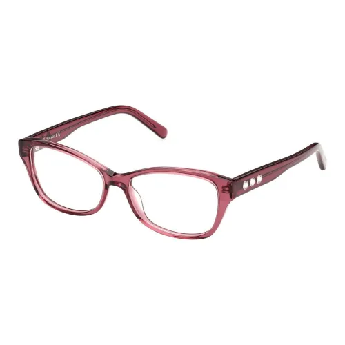 Swarovski Пластик Квадратные Оправы для очков Унисекс Красный