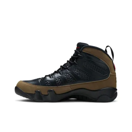 Jordan Air Jordan 9 Retro Olive High Top Винтажные баскетбольные кроссовки Мужские Черные Выпуск 2012 года