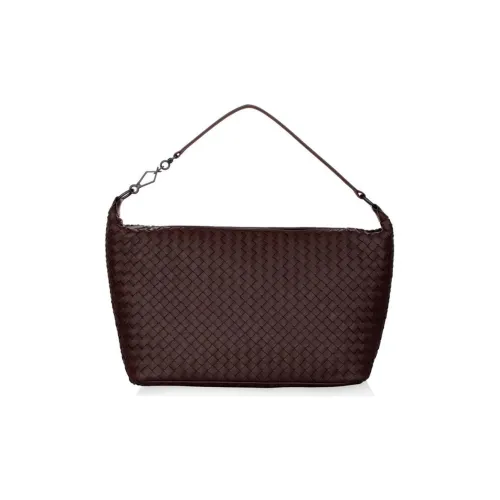 Bottega Veneta Сумка через плечо из коровьей кожи женская коричневая