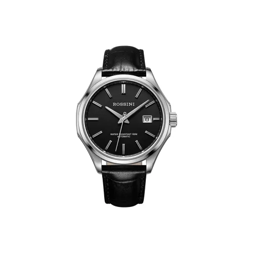 ROSSINI Автоматический механический механизм Мужские часы коллекции Medallion 43мм*43мм*11,65мм Черный