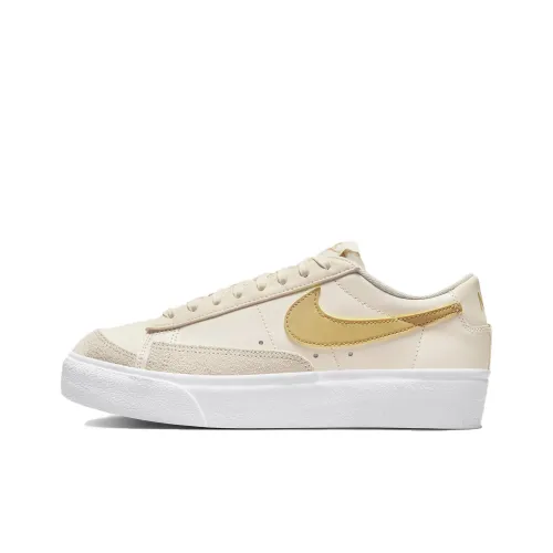 Nike Blazer Low Устойчивый к истиранию Дышащие Низкие Кроссовки для скейтбординга Женские Бежевые
