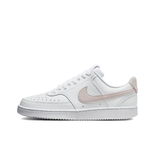 Nike Court Vision Low Next Nature Устойчивые к истиранию Дышащие Низкие Кроссовки для скейтбординга Женские Белые Розовые