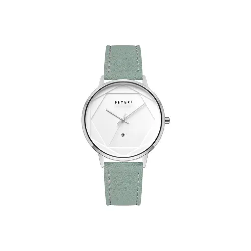 FEYERT Fayette Hexagon Star Collection Кварцевый механизм Естественная кожа Ремешок Часы Унисекс Белый циферблат