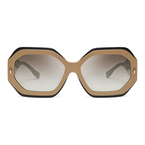TORY BURCH Ацетат Нерегулярная форма Солнцезащитные очки Женские Коричневый