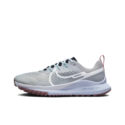 Nike Pegasus Trail 4 Покрытие Поддержка Низкий Топ Повседневные Беговые кроссовки Женские Серый Белый