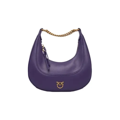 PINKO Сумка из коровьей кожи в форме полумесяца сумка через плечо мини женская темно-фиолетовая