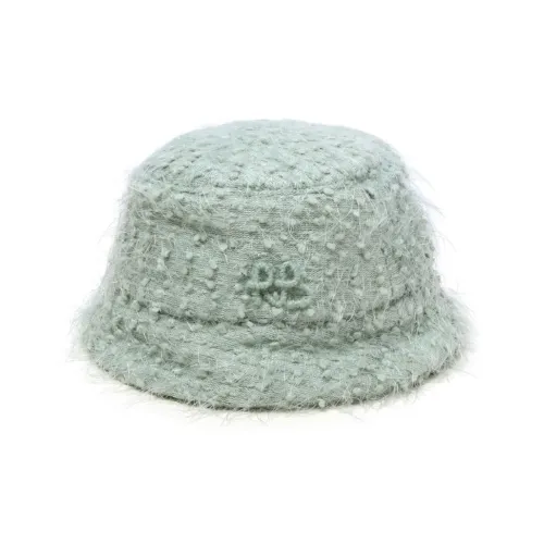 RUSLAN BAGINSKIY Полиэстер Овечья шкура LIKE Ткань Шляпы ведра Женские Светло-зеленый