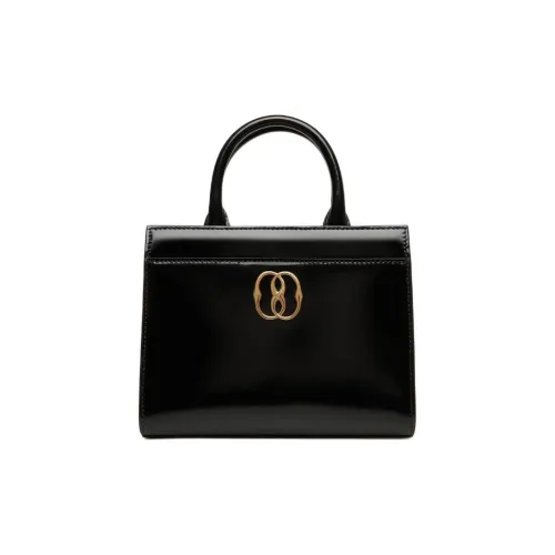 BALLY Emblem Лакированная кожа Тоут Сумка Сумка для покупок Сумка через плечо Сумка Маленькая Женская Черная