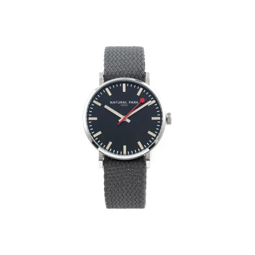NATURAL PARK Кварцевый механизм Часы Мужские Черный циферблат Np1315