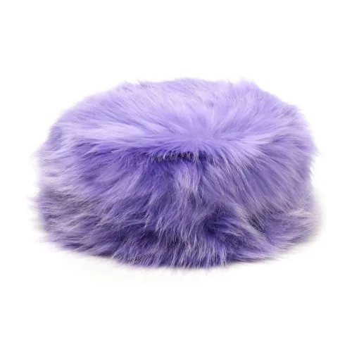 RUSLAN BAGINSKIY Полиэстер Искусственный мех Береты Женские Фиолетовый