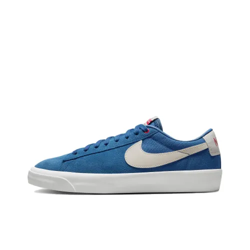 Nike Blazer Low Топ Скейтборд Кроссовки Унисекс Синий