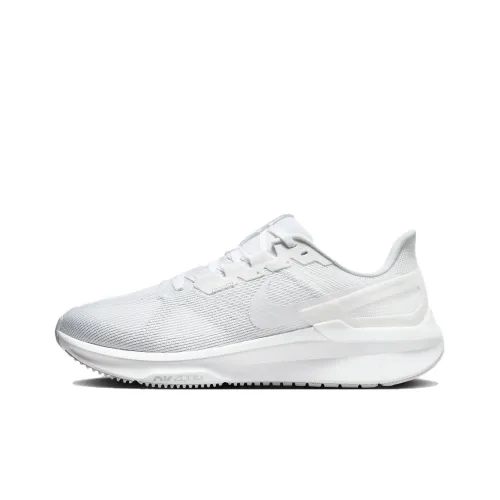 Nike Zoom Structure 25 Устойчивый к истиранию Дышащие Низкие Кроссовки для бега Мужские Белые
