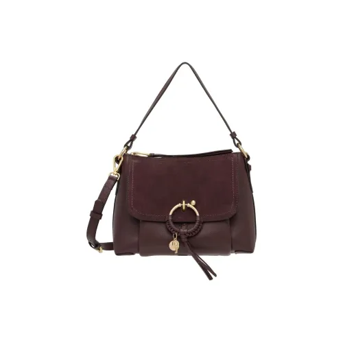 See By Chloe JOAN Series Замша с GRAIN LEATHER Кроссбоди Сумка Сумка через плечо Женская Бургунди