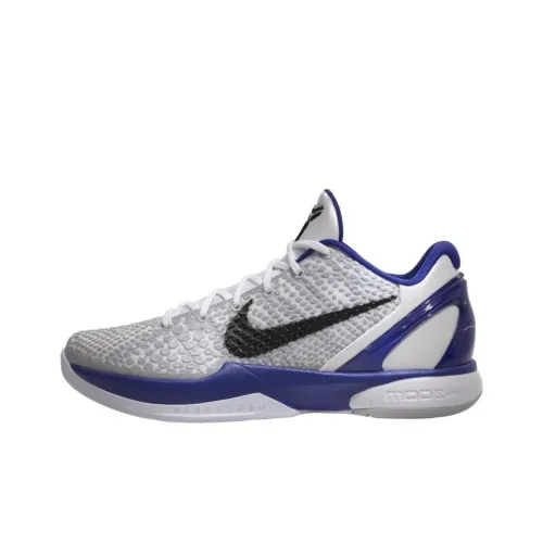 Nike Zoom Kobe 6 Concord противоскользящие низкие баскетбольные кроссовки для игры Мужские Белый Фиолетовый