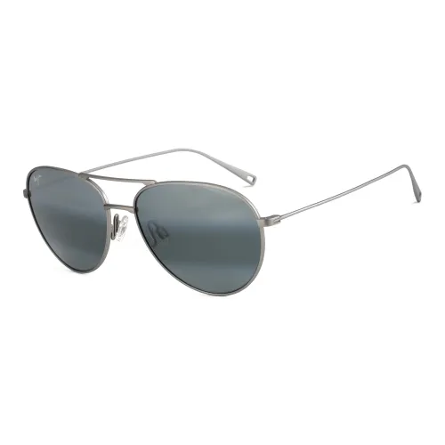 Maui Jim Металл Aviator Солнцезащитные очки Унисекс Серебряный