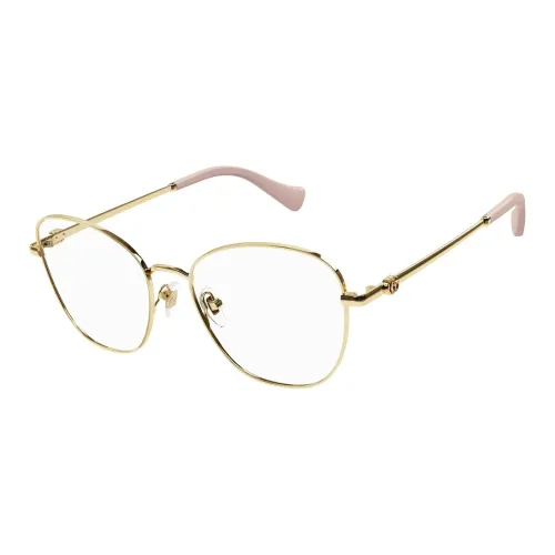 GUCCI Металл Нерегулярная форма Оправы для очков Мужской Золотой