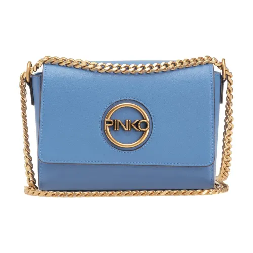 PINKO Сумка через плечо из синтетической кожи среднего размера женская синяя