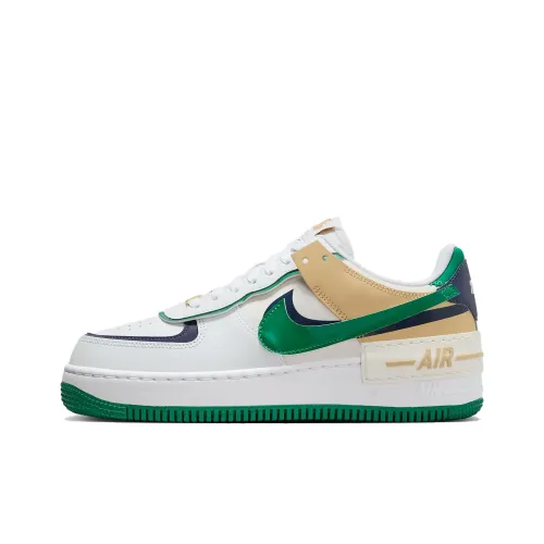 Nike Air FORCE 1 Shadow Low Топ Скейтборд Кроссовки Женские Белые Зеленые