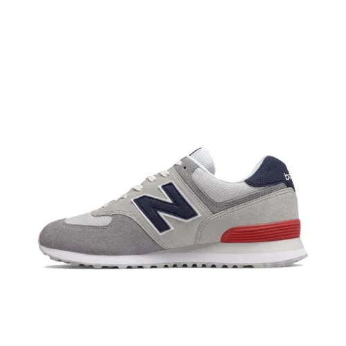 New Balance NB 574 Low Топ Повседневные Беговые Кроссовки Унисекс Темно-Синий и Асфальт Серый D Ширина