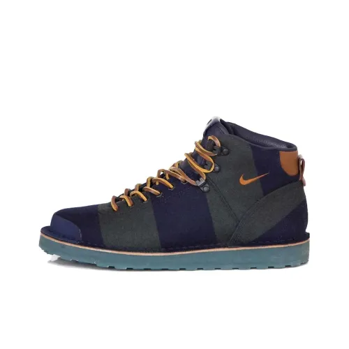 Nike Air Magma Аbrasion Resistant Высокий Топ Повседневная Обувь Мужская Черная Синяя