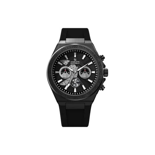 CHARLOTTE RAFFAELLI Мужские часы с кварцевым механизмом Quartz Edge Trend Series, 42,3 мм*42,3 мм*12,3 мм, черный