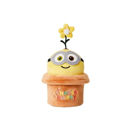 MINIONS Cute Floral Design Potted Plant Pendant Doll Plush Doll