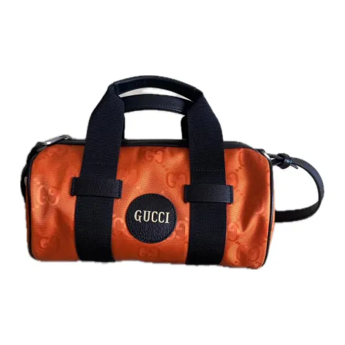 GUCCI Off The Grid Кожа Бостонская сумка Сумка через плечо Маленькая Мужская Апельсиновая