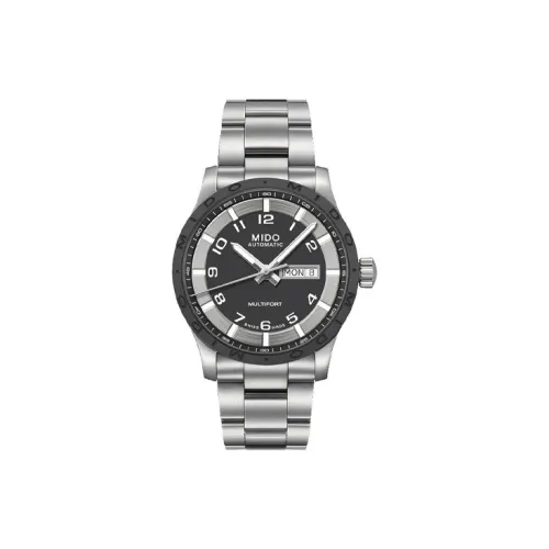 Mido Helm Автоматический Механический Часы Мужские 42 мм Серый Циферблат Ремешок из Нержавеющей Стали