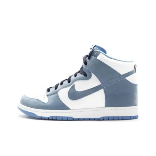 Nike Dunk High Амортизация Износостойкие Высокие Кроссовки для Скейтбординга Мужские Белые и Синие