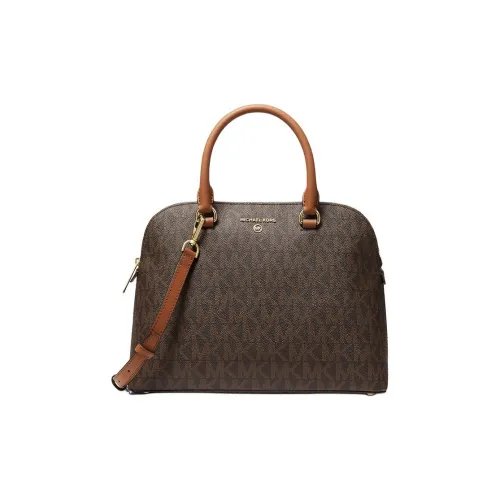 MICHAEL KORS Cindy Покрытый холст Сумка через плечо Сумка Большая Женская Коричневая