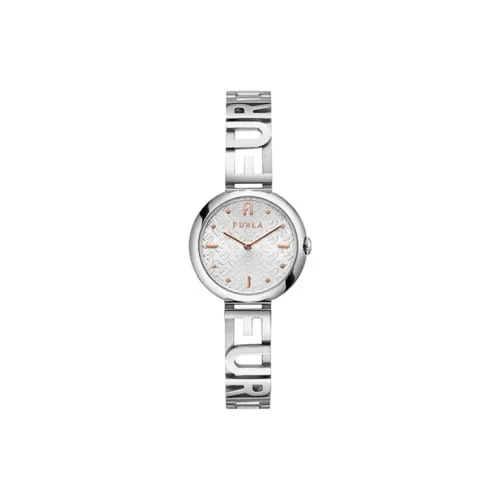 Furla GLAMOUR CHIC Collection Женские часы Кварцевый механизм Ремешок из нержавеющей стали 30 мм Серебристый циферблат