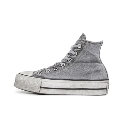 Converse Chuck Taylor All Star Lift Smoked Canvas High Top Sneakers Женские Серый Белый