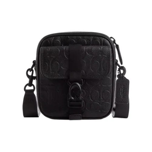 COACH BECK Pebble Leather Crossbody Bag Men's Black