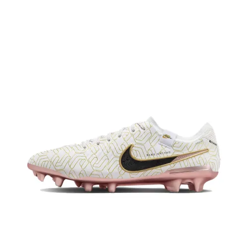 Nike Tiempo Legend 10 Slip-Resistant Футбольные бутсы Мужские Белый Черный Золото