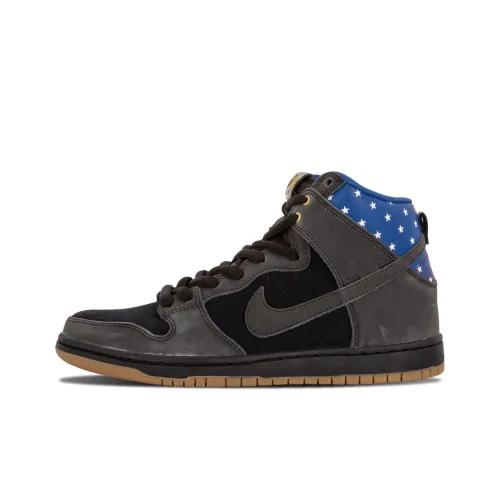 Nike Dunk SB Captain America High Top Скейтборд Кроссовки Мужские Серый Черный