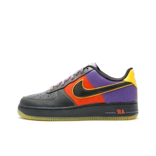 Nike Air Force 1 Амортизация Низкие Кроссовки для скейтбординга Мужские Черные Фиолетовые Оранжевые