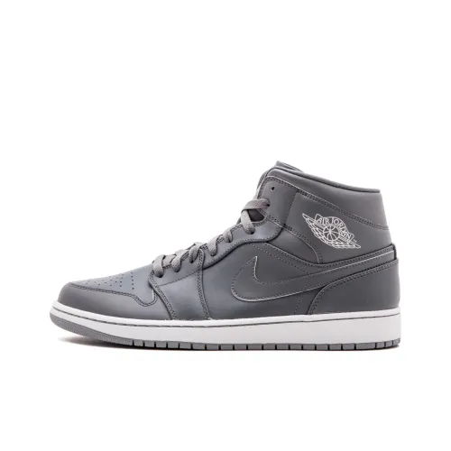 Jordan Air Jordan 1 Ретро MID Cool GREY MID Топ Винтажные баскетбольные кроссовки Мужской Серый 2015