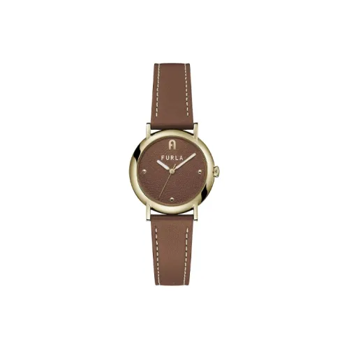 Furla HERITAGE Series Наручные часы Кварцевый механизм Кожаный ремешок 32 мм Коричневый циферблат Женские часы WW00024016L2