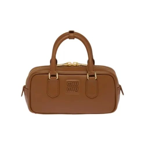 MIU MIU Arcadie series Кожа Сумка Женская Коньяк