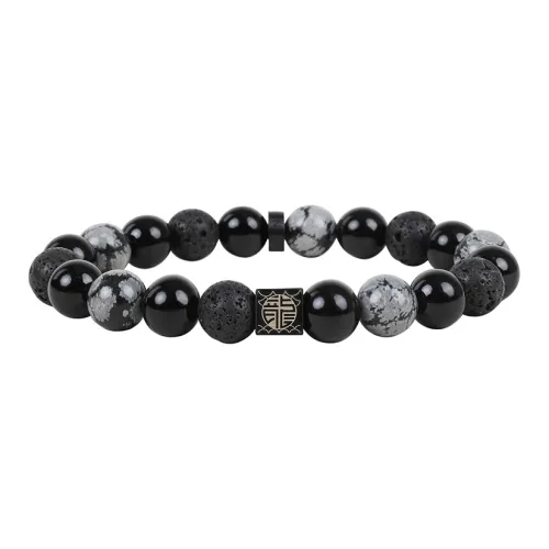 FOUNDIN Snowflake Камень Вулканический камень Браслеты Мужской
