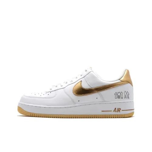 Nike Air Force 1 Оригинальный Six Players Low Топ Скейтборд Кроссовки Мужской Белый Золото