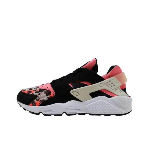 Nike Air Huarache Shock Absorbers Slip-Resistant Breathable Low-Top Casual Shoes Women's Black Pink Найк Эйр Хуараче Шок Абсорберз Антислип Дышащие Низкие Топ Повседневная Обувь Женская Черный Розовый