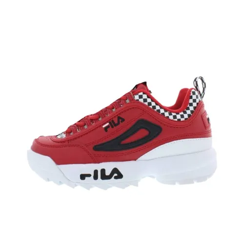 FILA Disruptor Износостойкий Дышащий Легкий Низкий Топ Повседневная Обувь Женская Красная