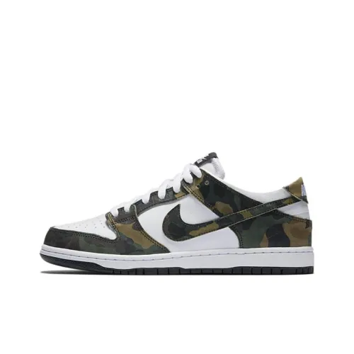 nike Dunk SB CAMO Legion Зеленый Низкий Топ Скейтборд Кроссовки Мужские Белый Черный