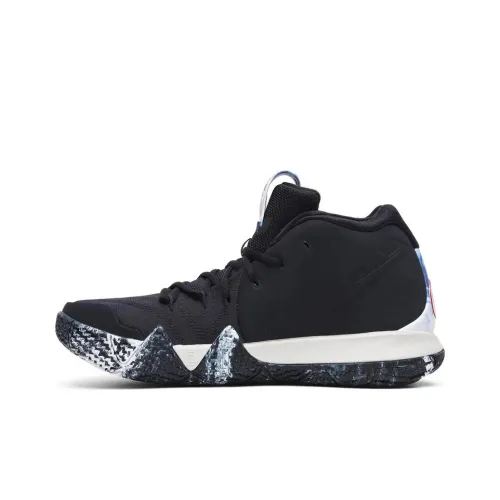 Nike Kyrie 4 N7 Kyrie 4 Нелипкий Легкий MID Баскетбольные кроссовки Мужской Темный Черный