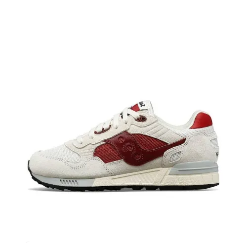 Saucony Shock Absorbers Slip-resistant Abrasion-resistant Low-top Беговые кроссовки Женские Красный Белый