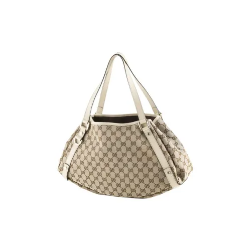 GUCCI Canvas Сумка Tote Сумка Shopping Bag Women's Bag Ecru Light Brown
